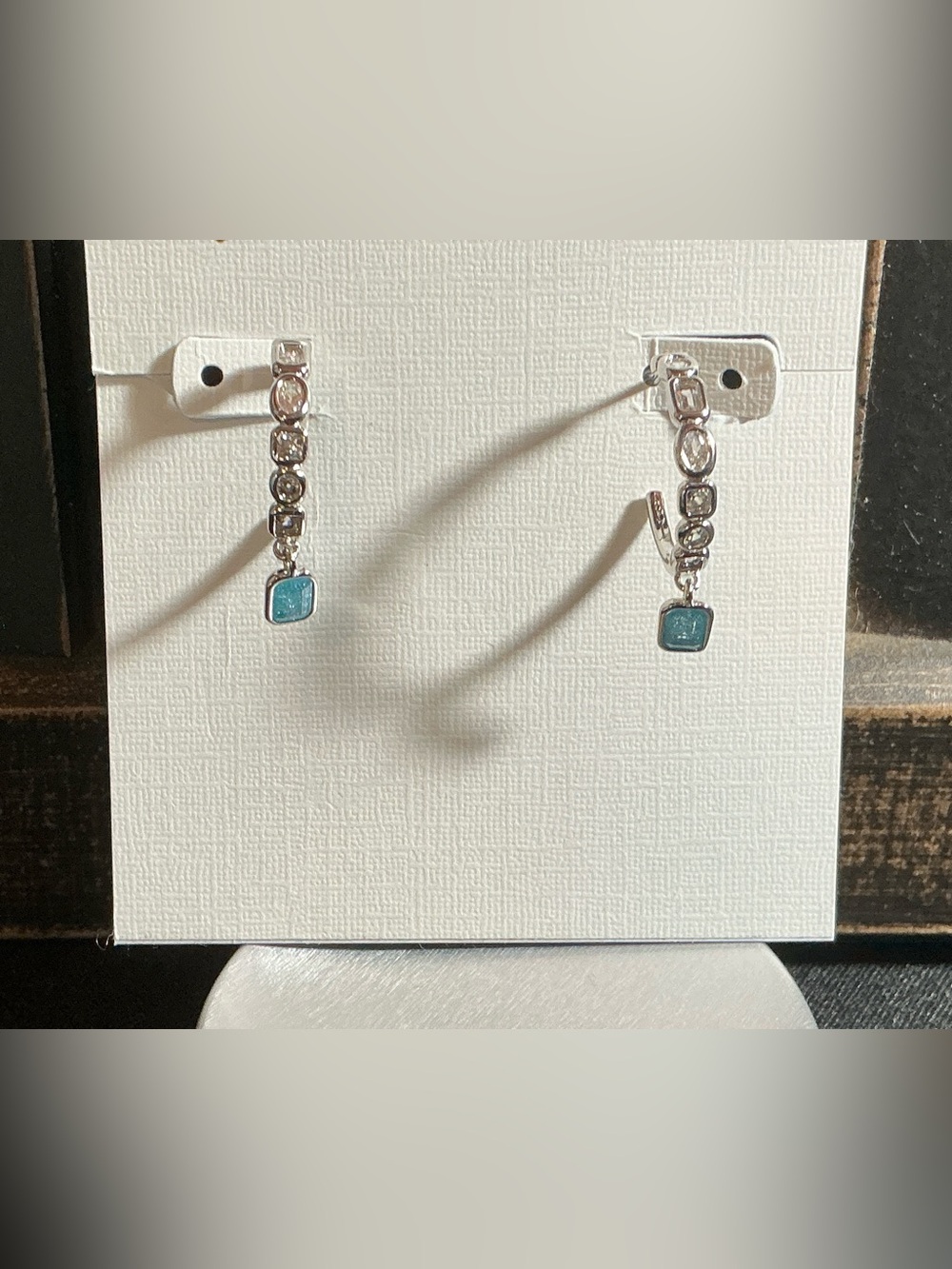 Bomb Party Hoop Earrings "All Shine, No Shade" ER17794 on Rhodium